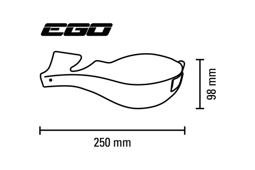 Kit protège-mains Ego montage 2 points embout de guidon droit Ø22mm Jaune