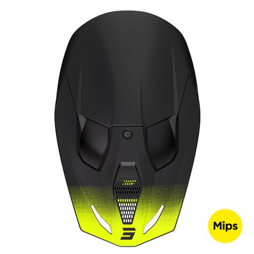 CASQUE SHOT RACE DRAW NOIR/JAUNE MAT