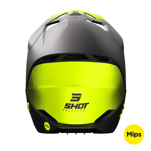 CASQUE SHOT RACE DRAW NOIR/JAUNE MAT