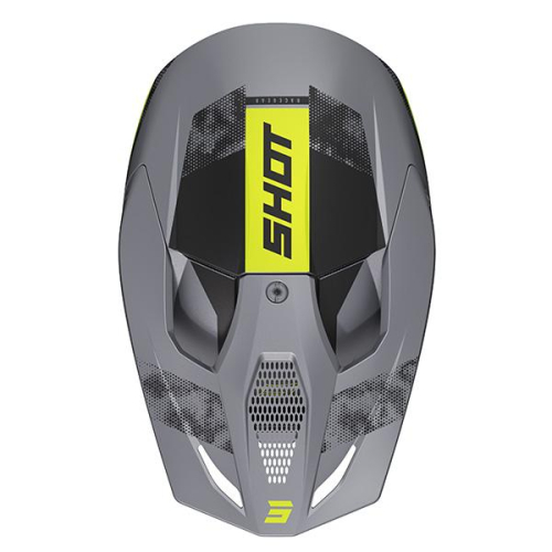 CASQUE SHOT FURIOUS PATROL GRIS/JAUNE NEON MAT