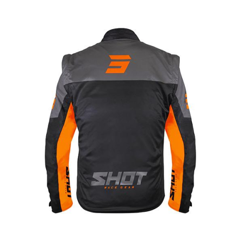 Veste enduro shot softshell lite noir/orange