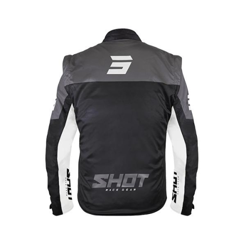 Veste enduro shot softshell lite noir/blanc