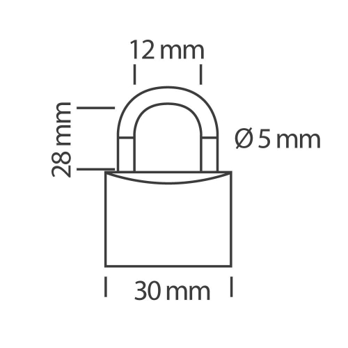 Cadenas à combinaison 3 chiffres - 41mm