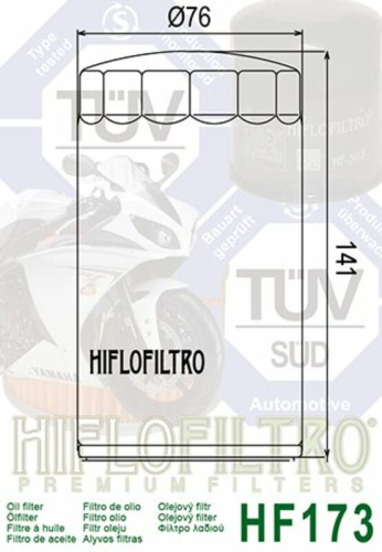 Filtre à huile HIFLOFILTRO Chrome - HF173C