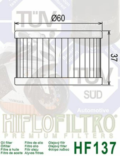 Filtre à huile HIFLOFILTRO - HF137