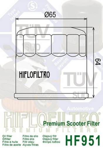 Filtre à huile HIFLOFILTRO - HF951