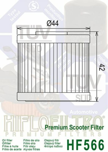 Filtre à huile HIFLOFILTRO - HF566