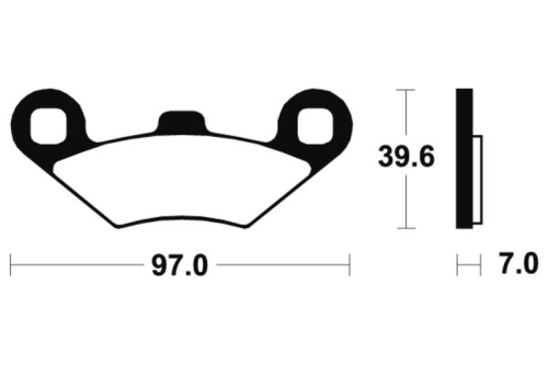 Plaquettes de frein TECNIUM Maxi Scooter métal fritté - MSS216