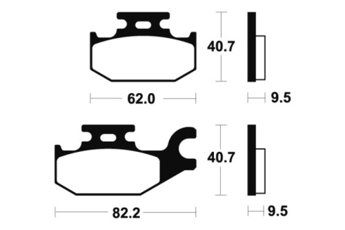 Plaquettes de frein TECNIUM Maxi Scooter métal fritté - MSS254