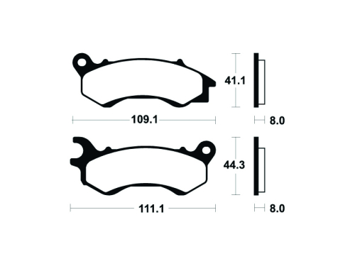 Plaquettes de frein TECNIUM Maxi Scooter métal fritté - MSS373