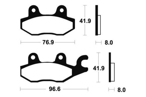 Plaquettes de frein TECNIUM MX/Quad métal fritté - MO138