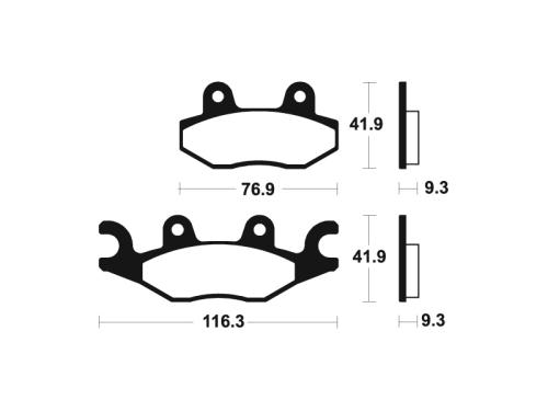 Plaquettes de frein TECNIUM MX/Quad métal fritté - MO378