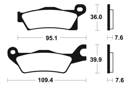 Plaquettes de frein TECNIUM MX/Quad métal fritté - MO411