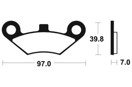 Plaquettes de frein TECNIUM MX/Quad métal fritté - MO414