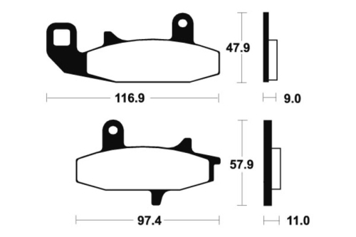 Plaquettes de frein TECNIUM Performance métal fritté - MF126