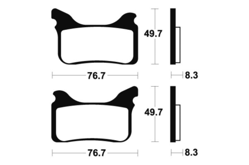 Plaquettes de frein TECNIUM Performance métal fritté - MF342