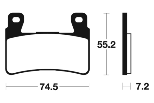 Plaquettes de frein TECNIUM Racing métal fritté carbone - MCR234