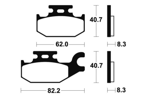 Plaquettes de frein TECNIUM Racing MX/Quad métal fritté - MOR335