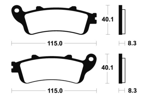 Plaquettes de frein TECNIUM Scooter organique - ME235