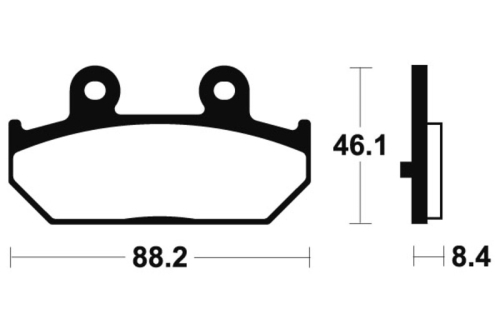 Plaquettes de frein TECNIUM Scooter organique - ME304