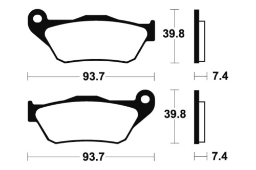 Plaquettes de frein TECNIUM Scooter organique - ME337