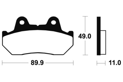 Plaquettes de frein TECNIUM Scooter organique - ME42