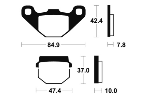 Plaquettes de frein TECNIUM Scooter organique - ME48