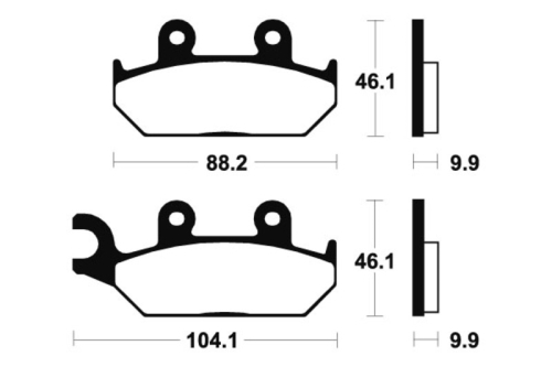 Plaquettes de frein TECNIUM route organique - MA150