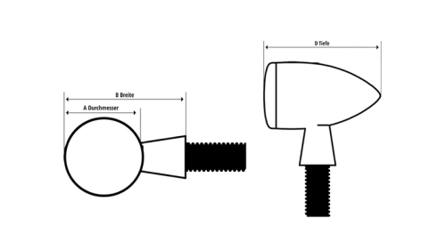 Clignotants embouts de guidon HIGHSIDER LED Flight