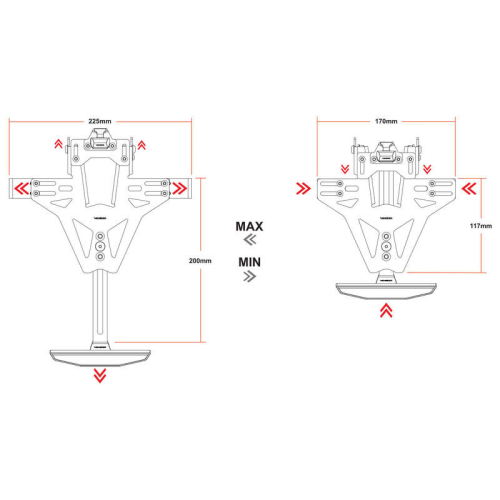 Support de plaque HIGHSIDER Akron-RS Pro ref: 1111152