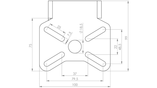 Support de plaque HIGHSIDER Akron-RS Pro ref: 1122238