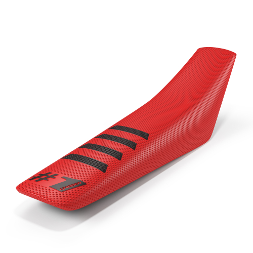 Housse de selle Onegripper RIBBED - Rouge / Noir