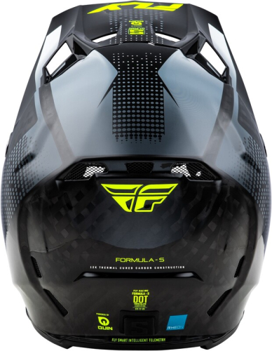 Casque FLY RACING Formula S Carbon Protocol - noir carbone/gris/Hi-Vis