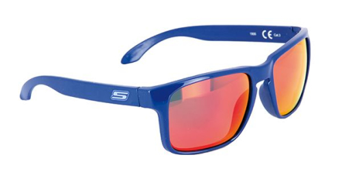 Lunettes De Soleil S-LINE Bleu - Verres Miroir Or/Reflets Rouge