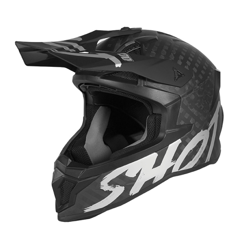 Casque SHOT SOLID CARBON SILVER MATT