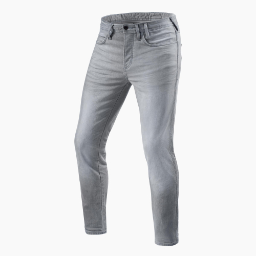 Jean REV'IT! Piston 2 SK Gris Clair Délavé