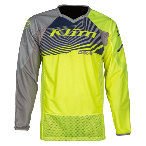 Maillot Enduro KLIM Dakar Dimension Jaune Fluo - Gris