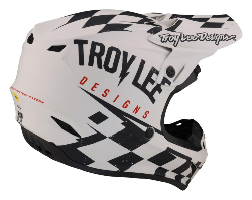 Casque Troy Lee Designs SE4 Race Shop Blanc/Noir