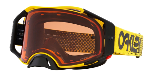 Masque OAKLEY Airbrake MX Jaune B1B écran Prizm Bronze