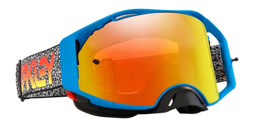 Masque OAKLEY Airbrake MX Bleu écran Iridium Rouge