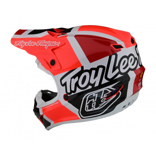 Casque Troy Lee Designs SE4 Quattro Orange/Rouge