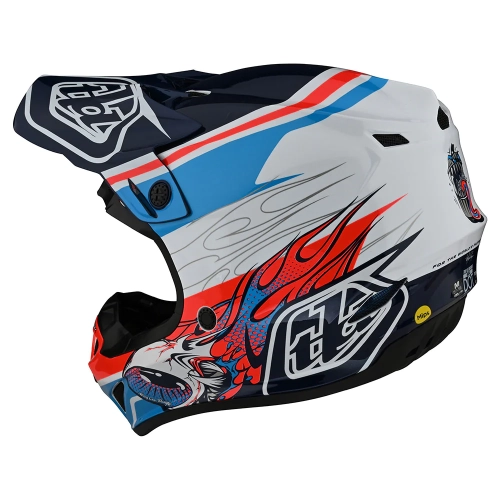 Casque ENFANT Troy Lee Designs SE4 Skooly Bleu/Orange