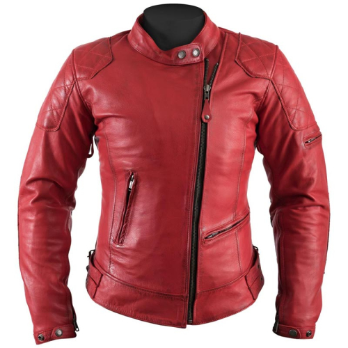 Blouson Helstons KS 70 Femme Cuir de Bovin ROUGE