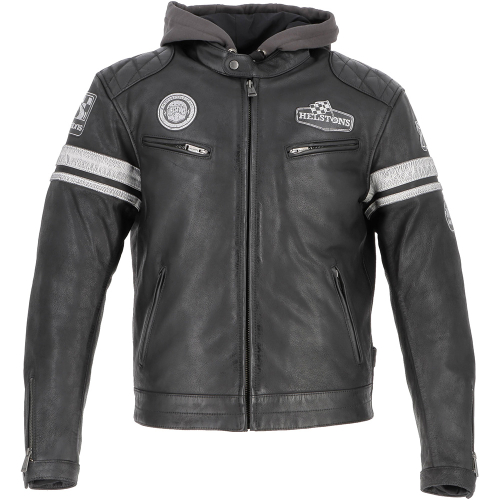 Blouson HELSTONS RIPOSTE Cuir Buffalo noir (1)