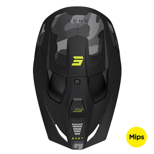 CASQUE SHOT RACE BATTLE JAUNE/NOIR MAT