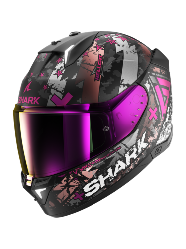 CASQUE SHARK SKWAL i3 HELLCAT NOIR ROSE