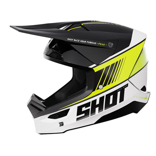 Casque Shot Furious Kid peak néon jaune