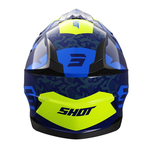 Casque Shot pulse airfit bleu/jaune néon