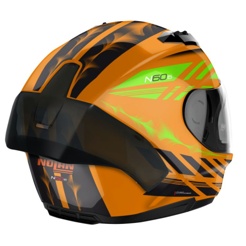 Casque Nolan N60-6 Sport Hotfoot Orange Fluo/Vert Fluo