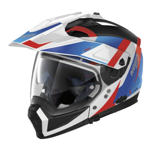 Casque Nolan N70-2 X N-Com Skyfall Bleu/Blanc/Rouge